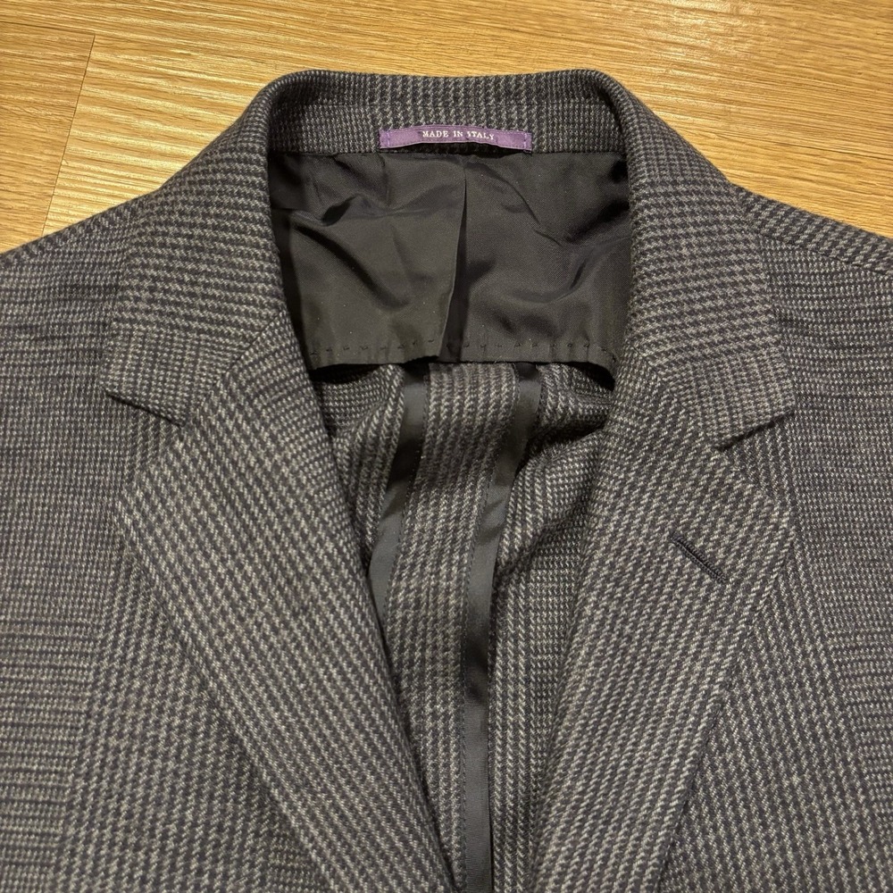 Ralph Lauren Purple Label "Gregory" Suit Slim 42L Fits 40L Grey Glen Plaid 34x32 - Picture 3 of 16